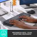 Logitech MX Mechanical Wireless Illuminated Performance Keyboard, Tactile Quiet Switches, Backlit Keys, Bluetooth, USB-C, macOS, Windows, Linux, iOS, Android, Metal, Graphite