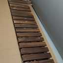 47.2'' Outdoor Garden Benches Weatherproof Patio Bench Two-Person Seat Backless Bench Wood Bench with Slatted High Temperature Bench for Front Porch Backyard (Upgraded to Prevent Fading) (Brown)