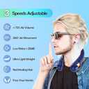KIDEE Portable Neck Fan, Personal Bladeless Rechargeable, Upgraded 4000mAh Battery & 360 Surrounding Air Outlet, Increase Air Volume, Ultra Quiet, Long Use Time Wearable Fan for Home Travel (Blue)