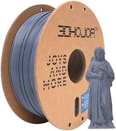 3DHoJor PLA Pro (Plus) Filament 1.75mm, 3D Printer Filament PLA+, Cardboard Spool 3D Printing Filament, Dimensional Accuracy +/- 0.03 mm, Grey, 1kg