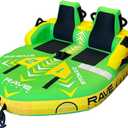 RAVE Sports Stoked Towable Tube, 1-2 Riders, Dual Tow Points, Stable Couch-Style Seats with Backrest, Durable Nylon Cover, Neoprene Padding, Foam-Filled Reinforced Handles, Boat Towables-Tubes