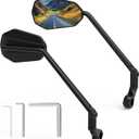 Diyife Bike Mirror, [Long Arm] 2 Pcs HD Wide Angle Large Bicycle Mirrors for Handlebars, 360°Adjustable Antishake Bicycle Rear View Mirror, Bike Accessories for Ebike Scooter Mountain Road Bike