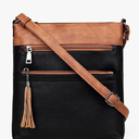MASINTOR Crossbody Purses for Women, Multi Pocket Casual Crossbody Bag, Adjustable Strap Shoulder Bag with Tassel