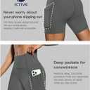 Women's Workout Running Shorts with Deep Pockets High Waisted Tummy Control Yoga Gym Spandex Biker Short Pants (Gray, M)