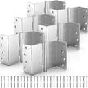KOLET Offset Door Hinges, 4 Inches Expandable Door Hinges, 2 Inches Widen Doorway, 1/4" Radius Corner Ball Bearing Hinges, Smooth and Easy Installation, Brushed Nickel, 6 Packs