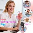6 x Glitter Water Drop Squishy,Malt Sugar Squishies Rain Drop,Stress Relief Fidget Dream Squeeze Toy (Purple)