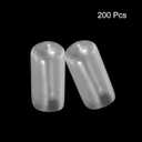 uxcell 200pcs Rubber End Caps 9.5mm(3/8") ID Vinyl Round Tube Bolt Cap Cover Screw Thread Protectors Clear