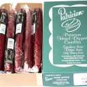 patrician 8in Burgundy Taper Candles Made in USA. 12 Count