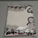 Pink Gray cat Rug - Cat Shaped bathmat - Handmade & Premium- 28in W (70cm) - Kitty Decor - Living Room, Bedroom, Children Room, Door mat - Luxape cat Rug (Luxape-f)