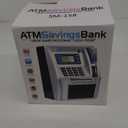 ATM Piggy Bank for Real Money for Kids/Boys with Power-Off Memory, Debit Card, Onekey Shutdown, Coin Recognition, Target Setting, Bill Feeder, Balance Calculator, Savings Machine Box (Standard Version, Black/Silver)