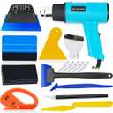 Vinyl Wrap & Window Tint Tool Kit  12Piece with 1200W Heat Gun, Felt Edge Squeegee, Glass Squeegee, Edge Trimmer, and Precision Knife Cutter for Car Wraps, Window Film, PPF, Decals, and Graphics