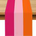 Hot Pink and Orange Party Decorations Table Runner for Birthday Wedding Fiesta Bridal Shower Party Dining Room Home Kitchen Table Decor (13" x 108")