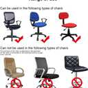 MIFXIN Computer Office Chair Cover Stretch Slipcover 2 Piece Soft Elastic Non-Slip Desk Chair Seat Covers Protector, Only Cover, NO Chair (Black)