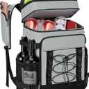 Cooler Backpack - 40 Cans Insulated Backpack Cooler for Men & Women, Portable 2 Leak Proof Compartments Coolers Bag for Beach Travel Picnic Lunch Hiking BBQ Camping - MIYCOO (Gray)
