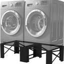 2 in 1 Washer Dryer Pedestals 29" - Laundry Pedestal for Washer and Dryer Stand, Steel Washing Machine Stand Raiser, Compatible with Most 4.8-5.3 cu. ft. Capacity Washer Black