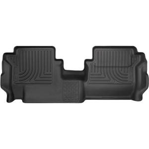 Husky Liners Weatherbeater Floor Mats | Fits 2014-2019 Ford Transit Connect Mini Passenger Van w/Long Wheel Base and 2nd Row Bench Seats | 2nd Row, 1-pc Black - 19691
