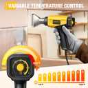 SEEKONE 1800W Heat Gun Compact Design Heavy Duty Hot Air Gun 122-120250- 650Variable Temperature Control for 2 Speed Settings with 4 Nozzels for Crafts, Vinyl Wrap, Shrink Tubing