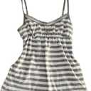 Floral Graphic Crop Tops Women Spaghetti Strap Tank Top Y2k Coquette Bow Tie Camisole Vintage Grunge Streetwear (S)