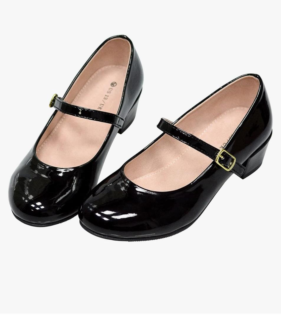 Girls Dress Shoes-Mary Jane Shoes for Girls, Princess Wedding Party Flower Girl School Shoes Low Heel Flats for Little/Big Kids