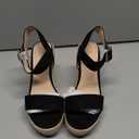 VICKIVICKI Women's Platform Sandals Wedge Ankle Strap Open Toe Sandals (6.5, Black-1#)