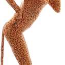 Aniler Men's and Women's Spandex Full Body Zentai Costume Bodysuit (Leopard Ears Tail)
