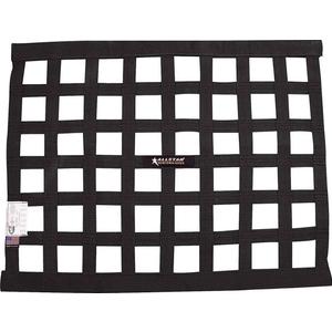 Allstar Performance ALL10285 Black 18" High x 24" Wide Rectangular Border Style Mount Ribbon Window Net