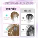 Hair Toppers for Women Real Human Hair-3603D Topper with Bangs for Thinning Hair Clip in Bangs with Upgraded Silk Base Perfect for Daily Wear,46 Brown