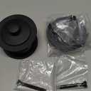 PRIMSOPH Lift Turn Tub Drain Trim Kit with Two Hole Overflow Faceplate Conversion Kit Assembly Universal Fine Coarse Thread Replacement Matte Black