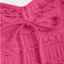 SOLY HUX Women's Peplum Halter Crop Tops Y2K Drawstring Tie Ruched Dressy Casual Spaghetti Strap Cami Top (Pink, M)