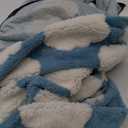 Lesure Donut Small Dog Bed with Replacement Cover 23*23*8 Inch, Blue