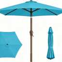 7.5ft Patio Umbrella, Outdoor Table Market Umbrella with Smooth Crank Lift, 6 Windproof Fiberglass Ribs, UPF50+ UV Protection for Deck, Pool, Garden and Backyard