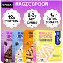 Magic Spoon Treats - 16 High Protein Bars: 4 Blueberry Muffin, 4 Double Chocolate, 4 Marshmallow, 4 Chocolate Peanut Butter - High Protein Gluten Free Snack - Sugar & Gluten Free Protein Cereal Bar, Exp: Sep 25 2026