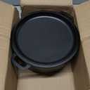 Amazon Basics Pre-Seasoned Cast Iron Dutch Oven Pot with Lid and Dual Handles, Oven Safe, Heavy-Duty, 7-Quart, Round, Black