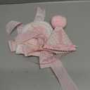 Pink Gingham First Birthday Party Decoration Set, ONE Banner 80 inches, Pink Gingham Party Hat, 5.5 inches, Pom Pom Topper with Number 1, Girls Birthday Decoration