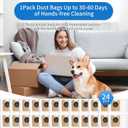 24-Pack Replacement Dust Bags for Eufy C10, C20 Omni Robot Vacuum, Vacuum Bags for Eufy, 3.2L Large Capacity Disposable Dust Bag with Activated Carbon Layer