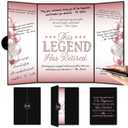 Black Pink Retirement Party Decorations, Retirement Party Guest Book for Men Women Happy Retirement Gifts