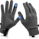 Sukeen Lightweight Running Gloves for Women Touchscreen Anti-Slip Liner Gloves Winter Warm Gloves for Cycling, Driving, Soccer (Medium, Grey)