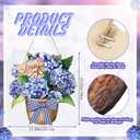 Barydat Spring Door Decorations Blue Hydrangea Wreaths Sign Flowers Spring Door Hanger Rustic Wooden Easter Welcome Hanging Wreath Decorations for Summer Front Indoor Home Porch Wall Windows