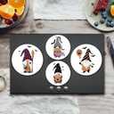 TUMOVO Halloween Gnome Burn Covers Electric Stove Nordic Magic Dwarf Round Stove Burner Cute Holidays Elf Gas Stove Burner Covers,Metal Stove Burner Cover Set of 4 Thanksgiving (White) 10InchesWx10'H (Artwork-21)