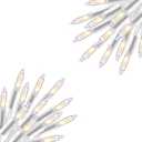 Vigdur 2 Pack 13ft 50 Clear Outdoor String Lights on White Wire Cord, UL Approved for Indoor/Outdoors Use, Connectable 120V Clear Outdoor Lights for Xmas Patio Home Party Garden Decor(White)