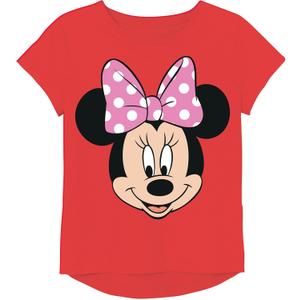 Disney Girls' Minnie Mouse Tee (4-5, Red Cherry)