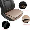 Auto Newer Breathable Universal Four Seasons Car Seat Covers, Luxury Car Seat CushionProtectors for Front Seat Bottoms,Compatible with 95% Vehicles Fit for Cars Truck SUV (Gold Beige,2PCS)