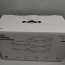 5-Pack Borosilicate Glass Containers with Tempered Lids, 35.2oz/4.4 Cup Airtight Meal Prep Set, Microwave/Freezer Safe (Pink)