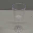 Ciaell 12 PCS Plastic Ribbed Wine Glasses - 10 OZ Plastic Square Wine Glasses with Stem - Disposable Champagne Cups for Parties & Weddings & Party (Clear)