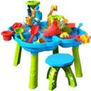 CozyBomB™ Water Table for Toddlers 3-5 | Outdoor Toys Water Play Table, Magnetic Fishing Toy Game, Summer Splash Pond Showers Sand Activity, Sensory Party Birthday Gift Kids Ages 4-8 9-12 (1-Tier)