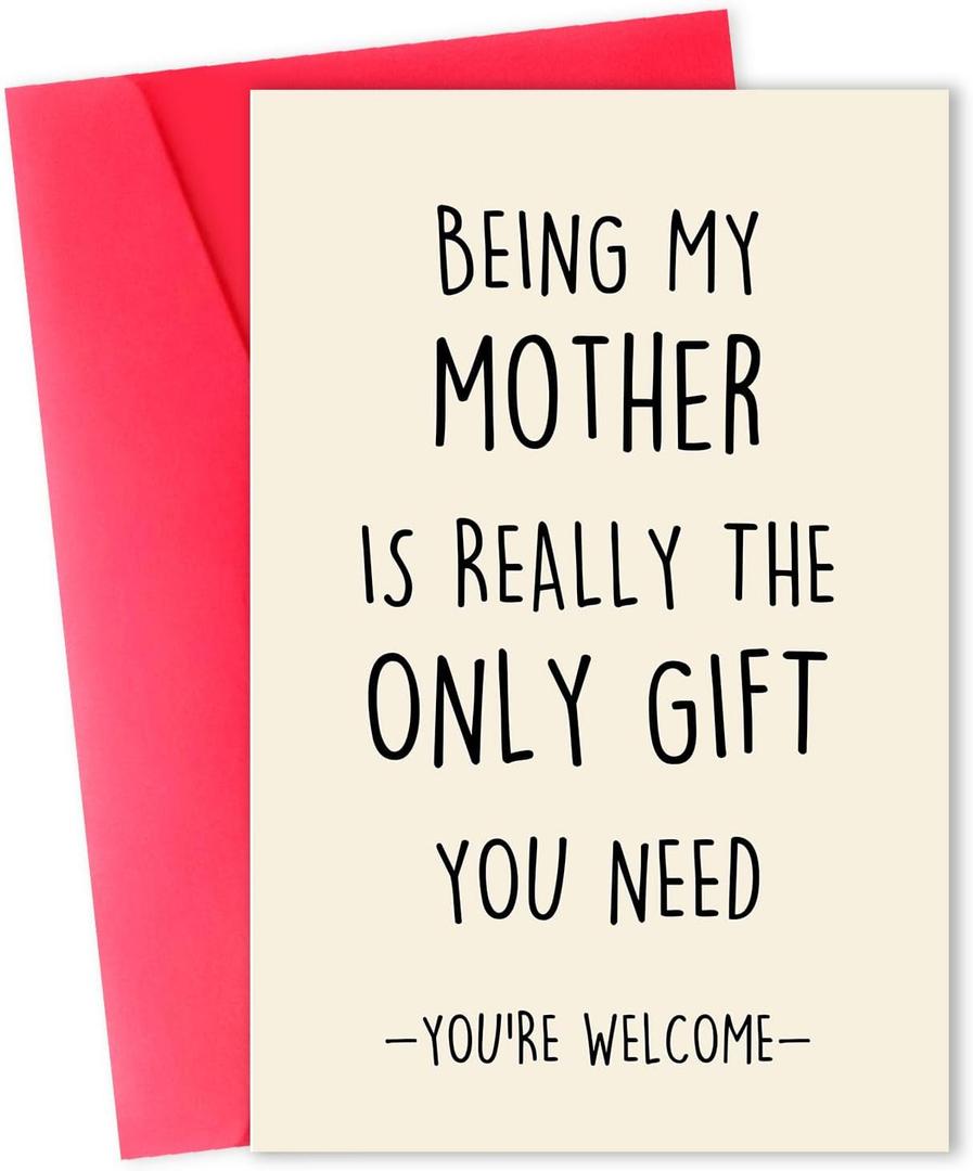 3 x Funny Birthday Card for Mom & Grandma, Sweet Mother's Day Card Gift Idea (ACH-027)