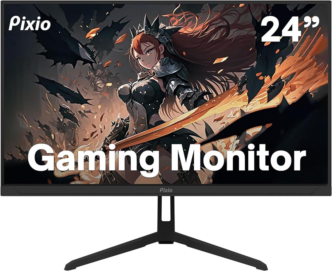 Pixio PX248 Wave 24 inch 200Hz Refresh Rate FHD 1080p Resolution Fast IPS Panel 1ms GTG Response Time Gaming Monitor with Adaptive Sync