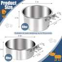 Dog Crate Water Bowl No Spill, 2 Pack Stainless Steel Large Dog Bowls, Hanging Dogs Kennel Water and Food Bowls for Crate CageMetal Feeder Dish Coop Cup for Medium Large Dogs Pets