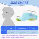 Kids Sun Visor Hats for Girls Boys, Lightweight Cooling Stretchy Visor, Packable Sports Hat for Running, Tennis, Golf
