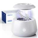 Ultrasonic Retainer Cleaner Machine 48kHz Denture and Aligner Cleaning Pod for Mouth Guards Night Guards Dental Trays Braces Toothbrushes Jewelry with 200ML Capacity (White)